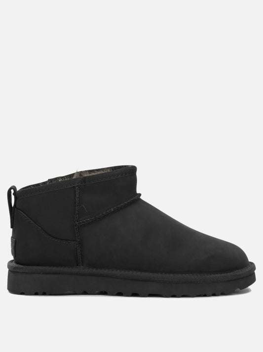 Ugg "Classic Ultra Mini" Pull-On Ankle Boots Black

