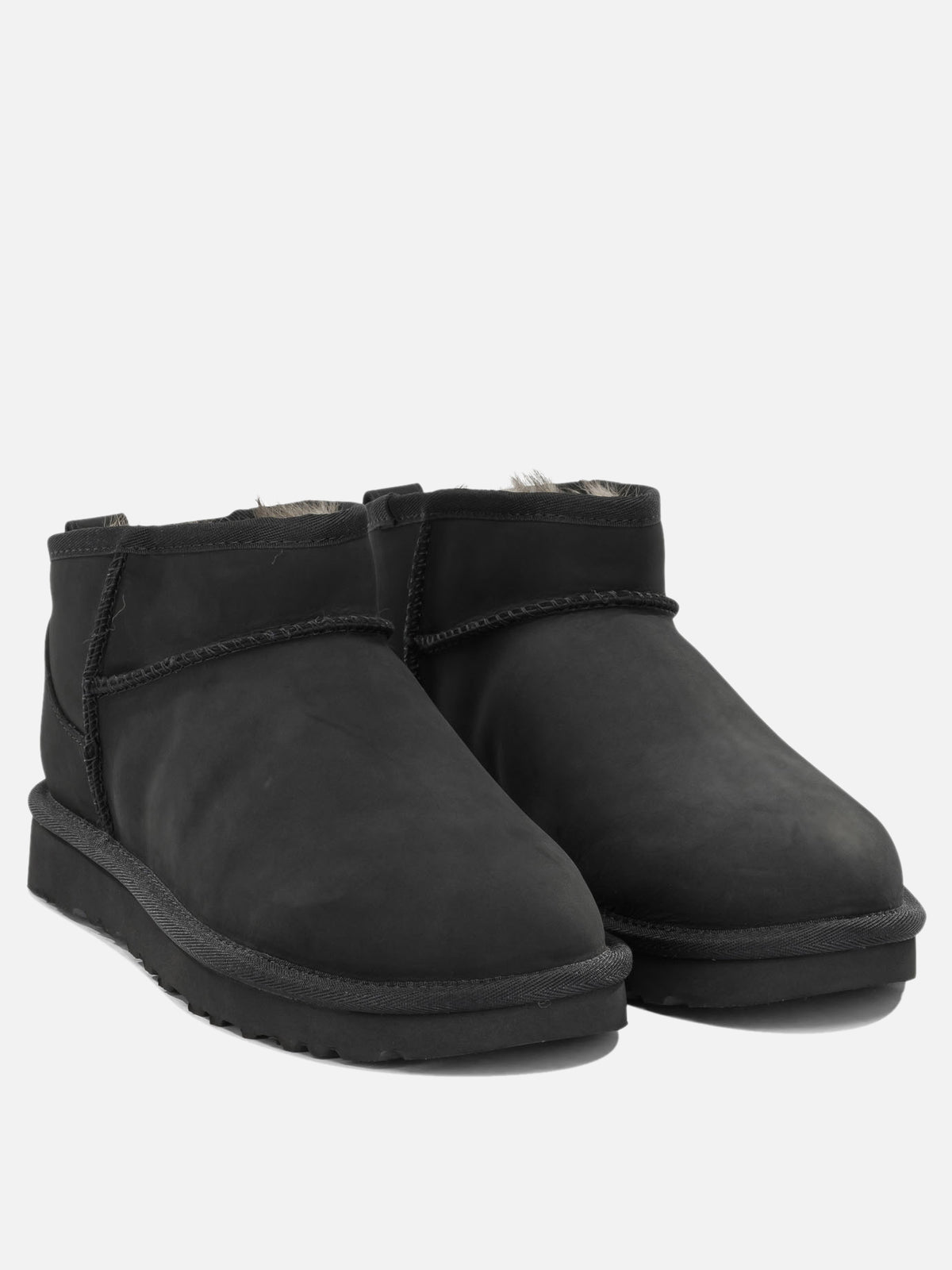 Ugg "Classic Ultra Mini" Pull-On Ankle Boots Black - VIETTI