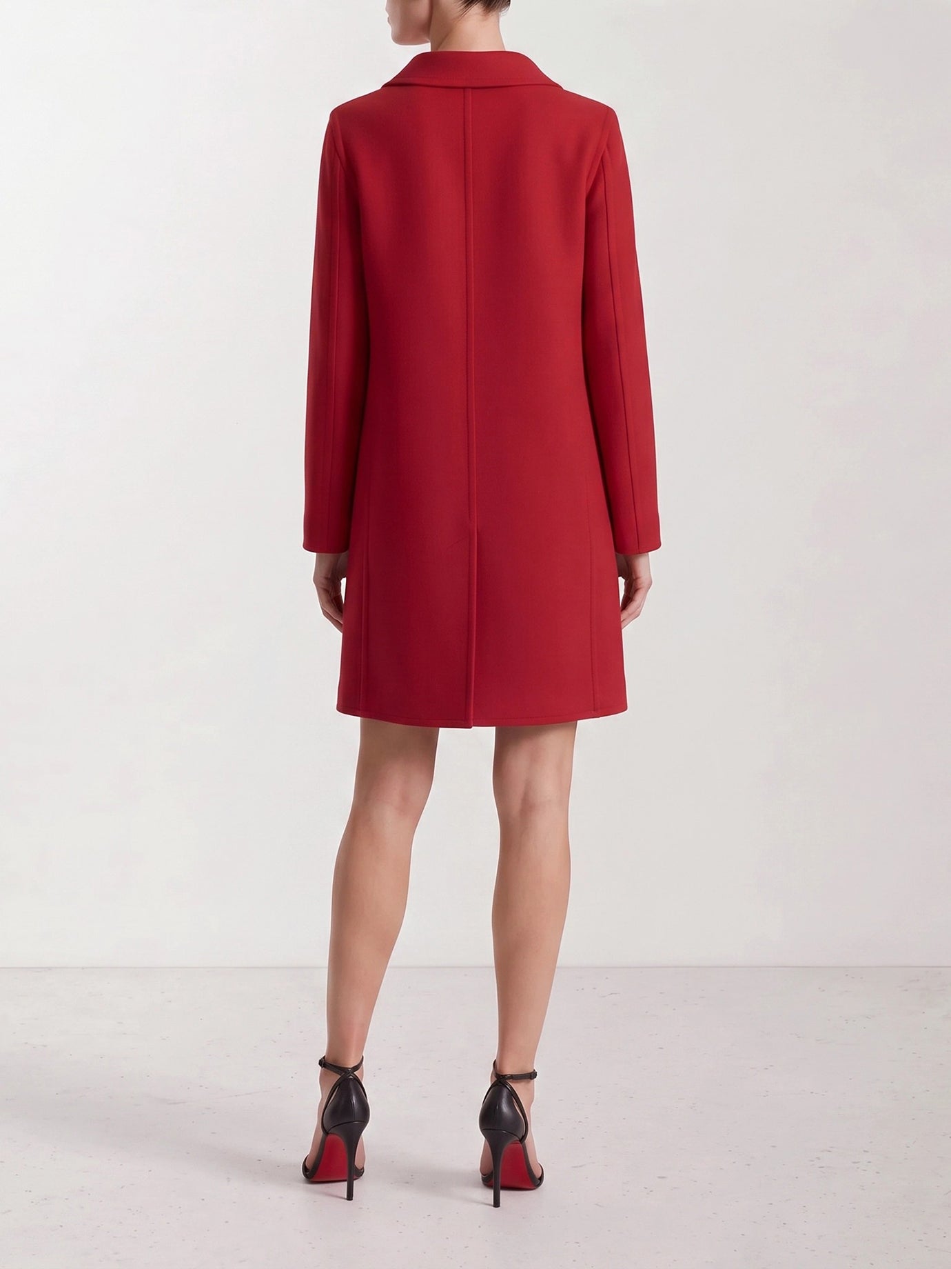 Long coats Solid colour  Red - Valentino Women | PDP | VIETTI Online Store | Zoom-Modal_3
