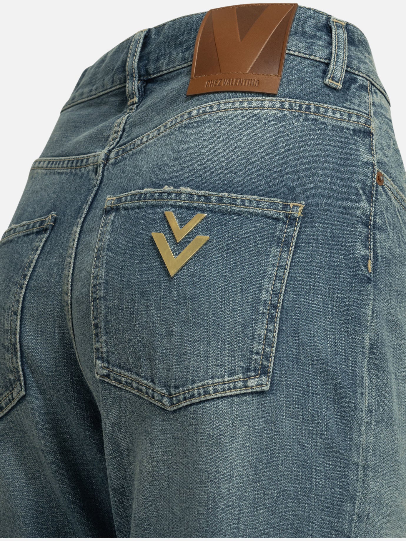 Jeans a gamba dritta Solid colour  Azzurro - Valentino Donna | PDP | VIETTI Online Store | thumbnail_6