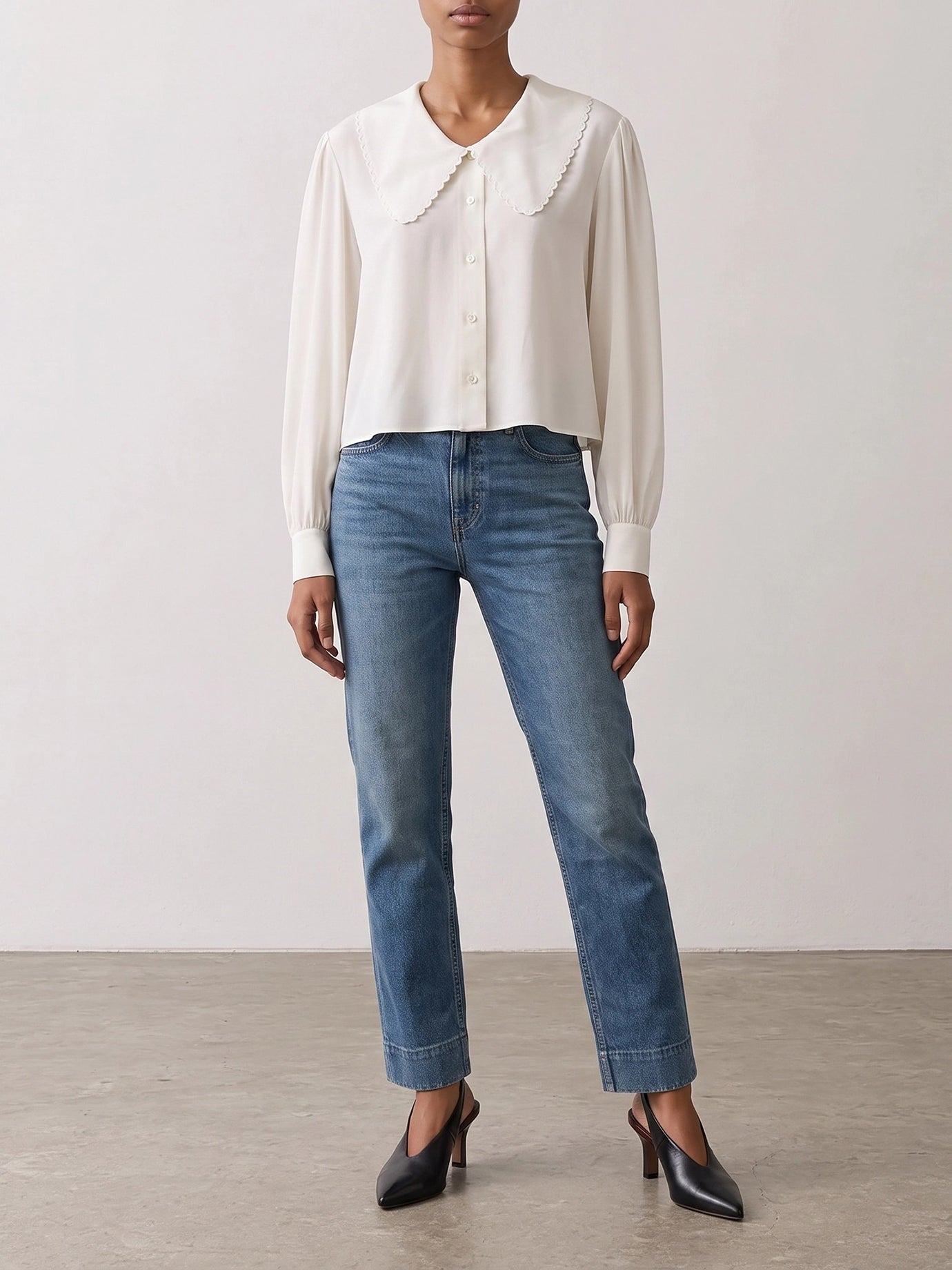Jeans a gamba dritta Solid colour  Azzurro - Valentino Donna | PDP | VIETTI Online Store | Zoom-Modal_2
