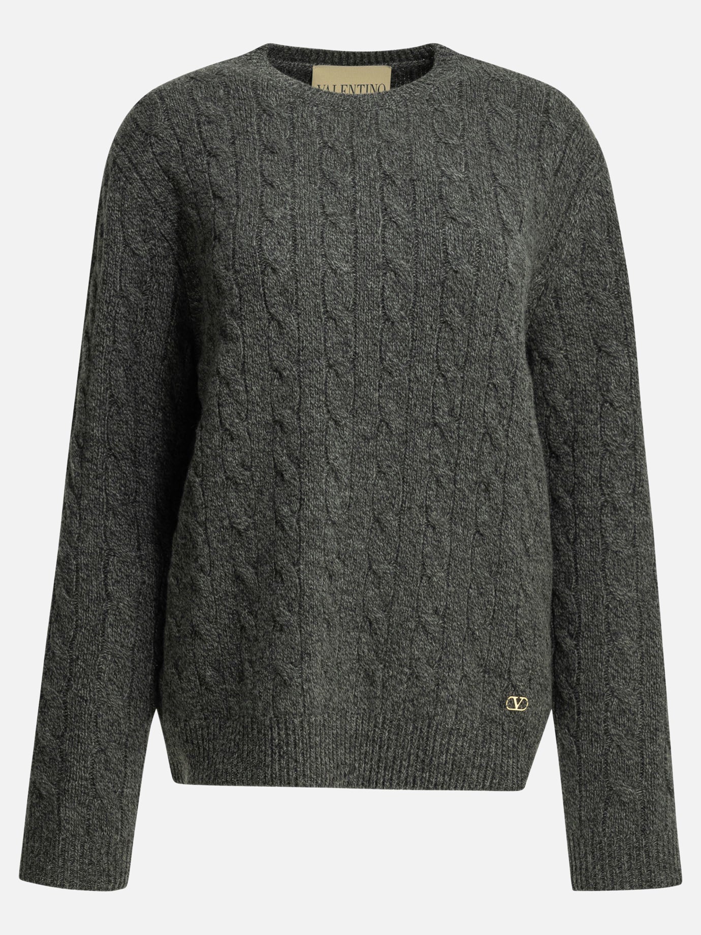 Maglioni girocollo Textured knit  Grigio - Valentino Donna | PDP | VIETTI Online Store | Zoom-Modal
