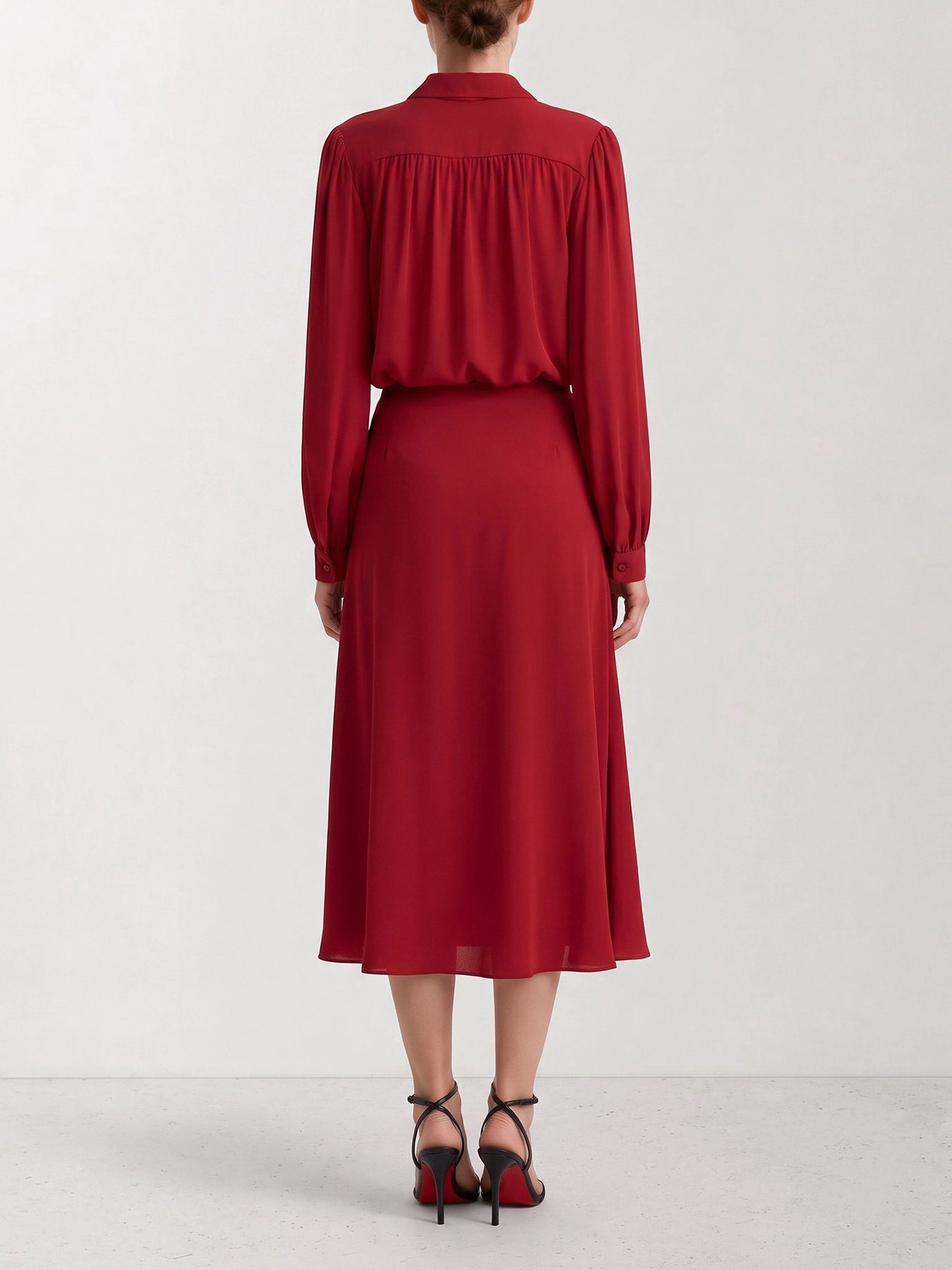 Midi skirts Solid colour  Red - Valentino Women | PDP | VIETTI Online Store | Zoom-Modal_3

