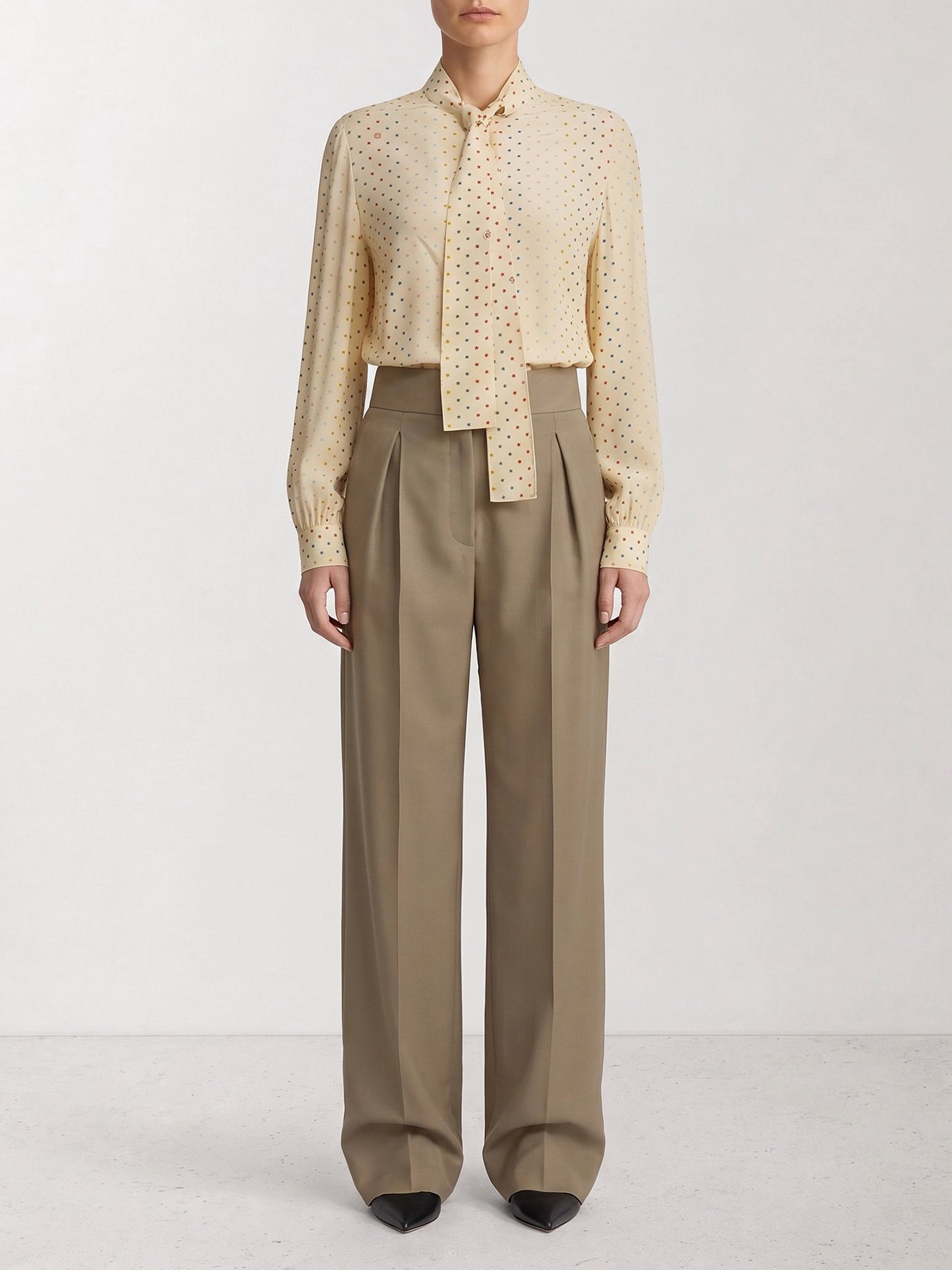 Tailored trousers Solid colour  Beige - Valentino Women | PDP | VIETTI Online Store | thumbnail_2