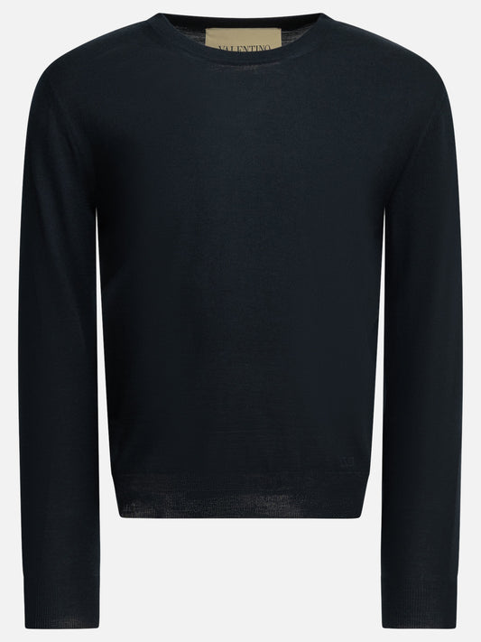 Crewneck sweaters Logo  Blue - Valentino Men | PDP | VIETTI Online Store 
