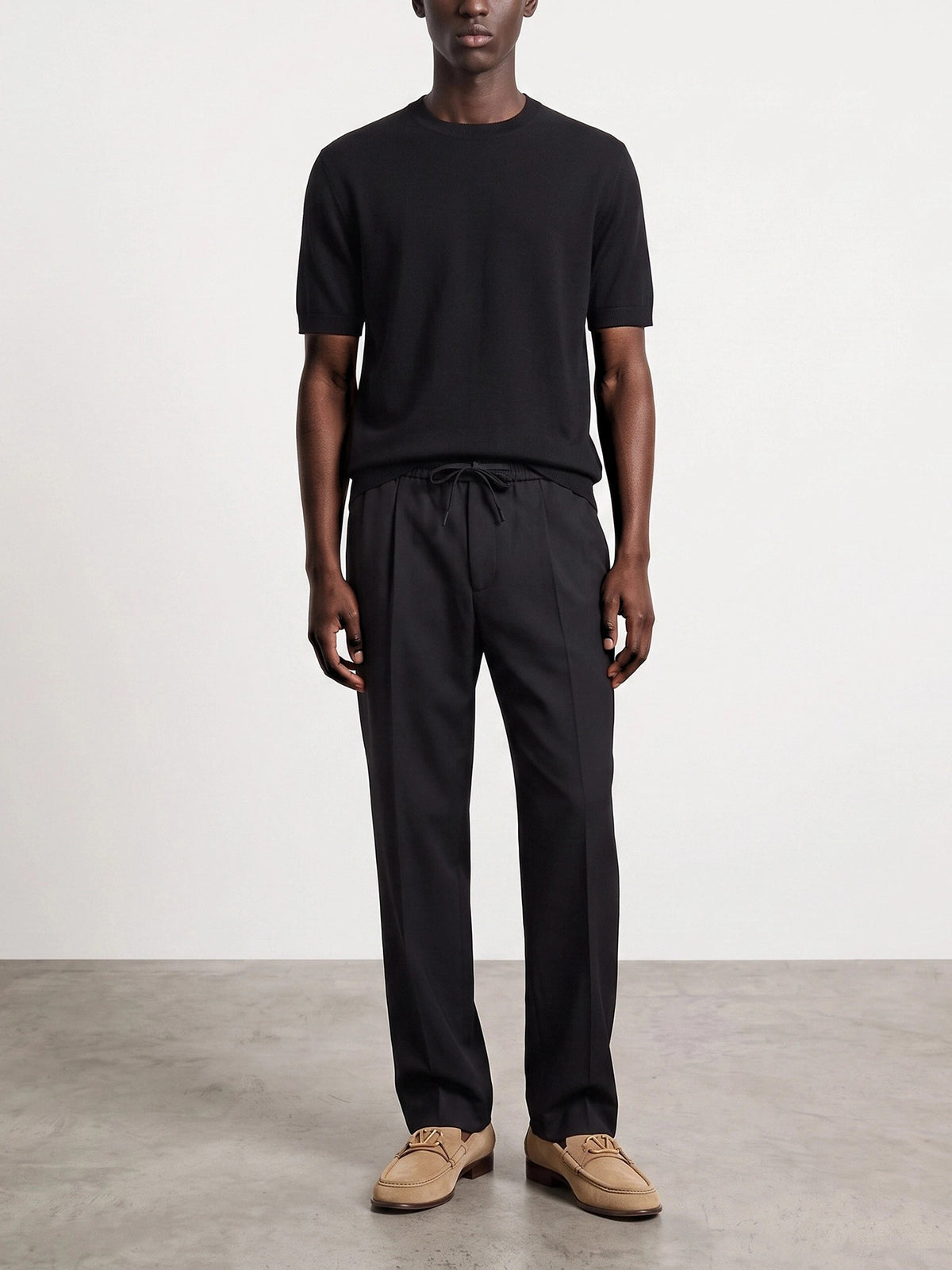 Valentino "VLogo" round neck sweater Black - VIETTI