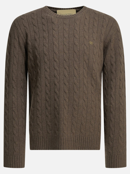 Crewneck sweaters Logo  Brown - Valentino Men | PLP | VIETTI Online Store 
