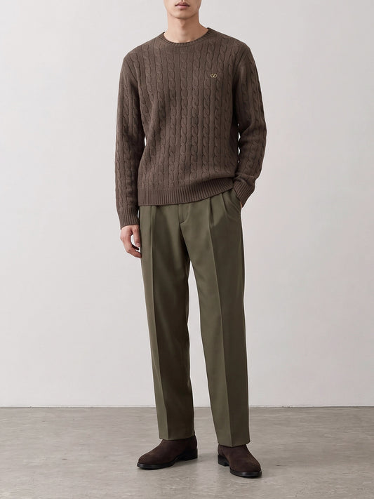 Crewneck sweaters Logo  Brown - Valentino Men | PLP | VIETTI Online Store | 2

