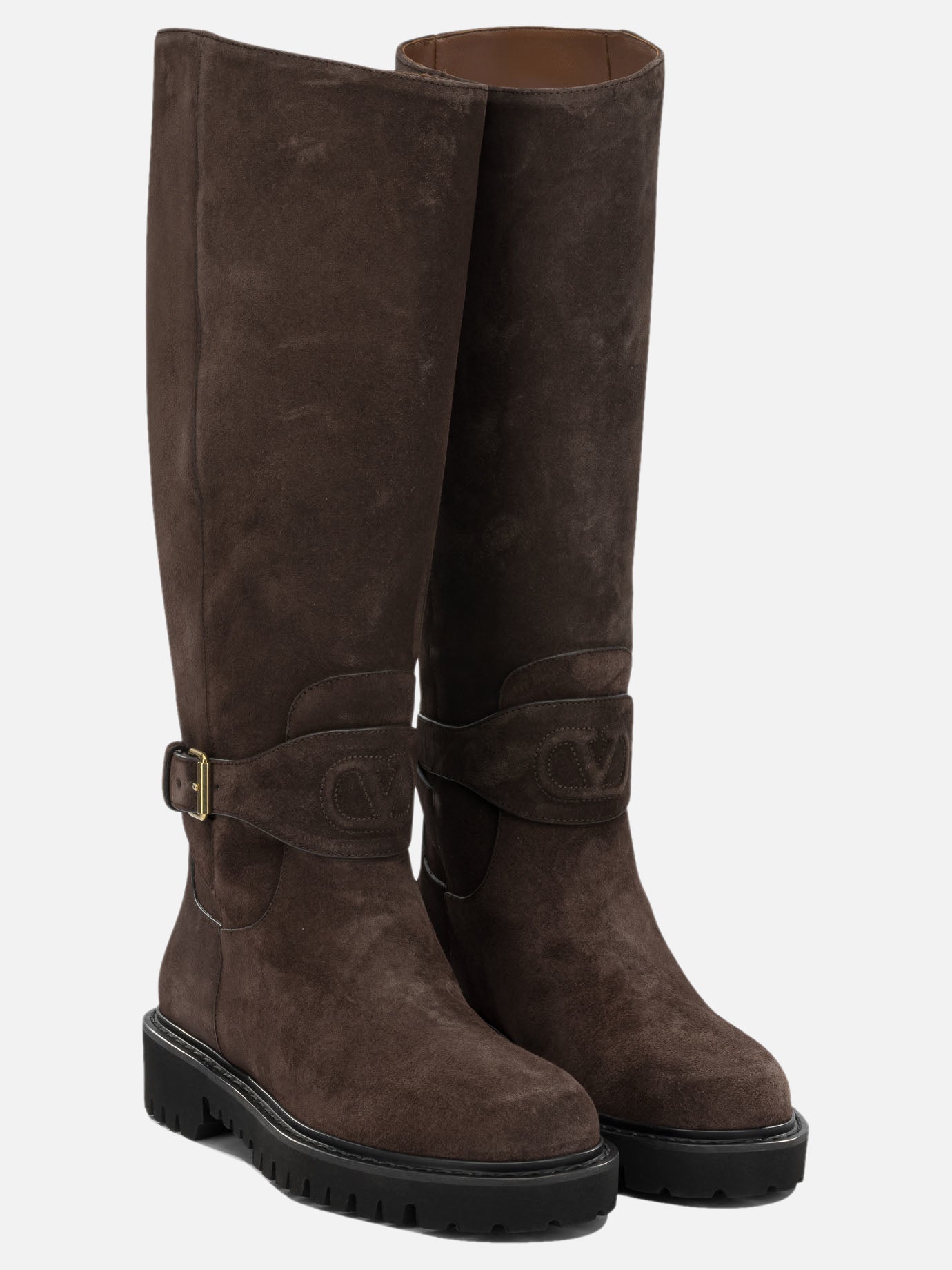 Valentino Garavani "VLogo" Knee-High Boots Black - VIETTI