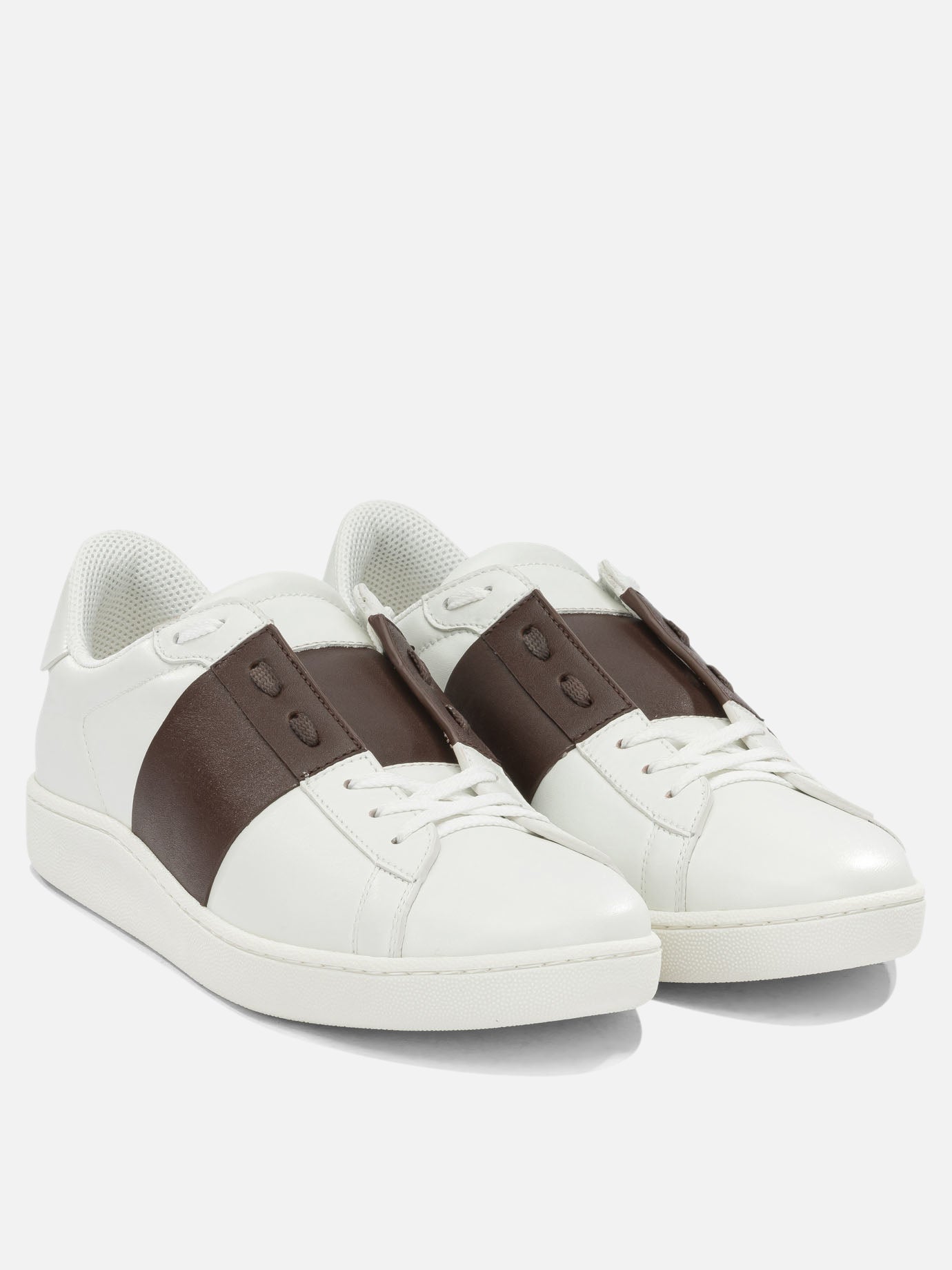 Valentino Garavani "Open" Low-Top Sneakers Brown

