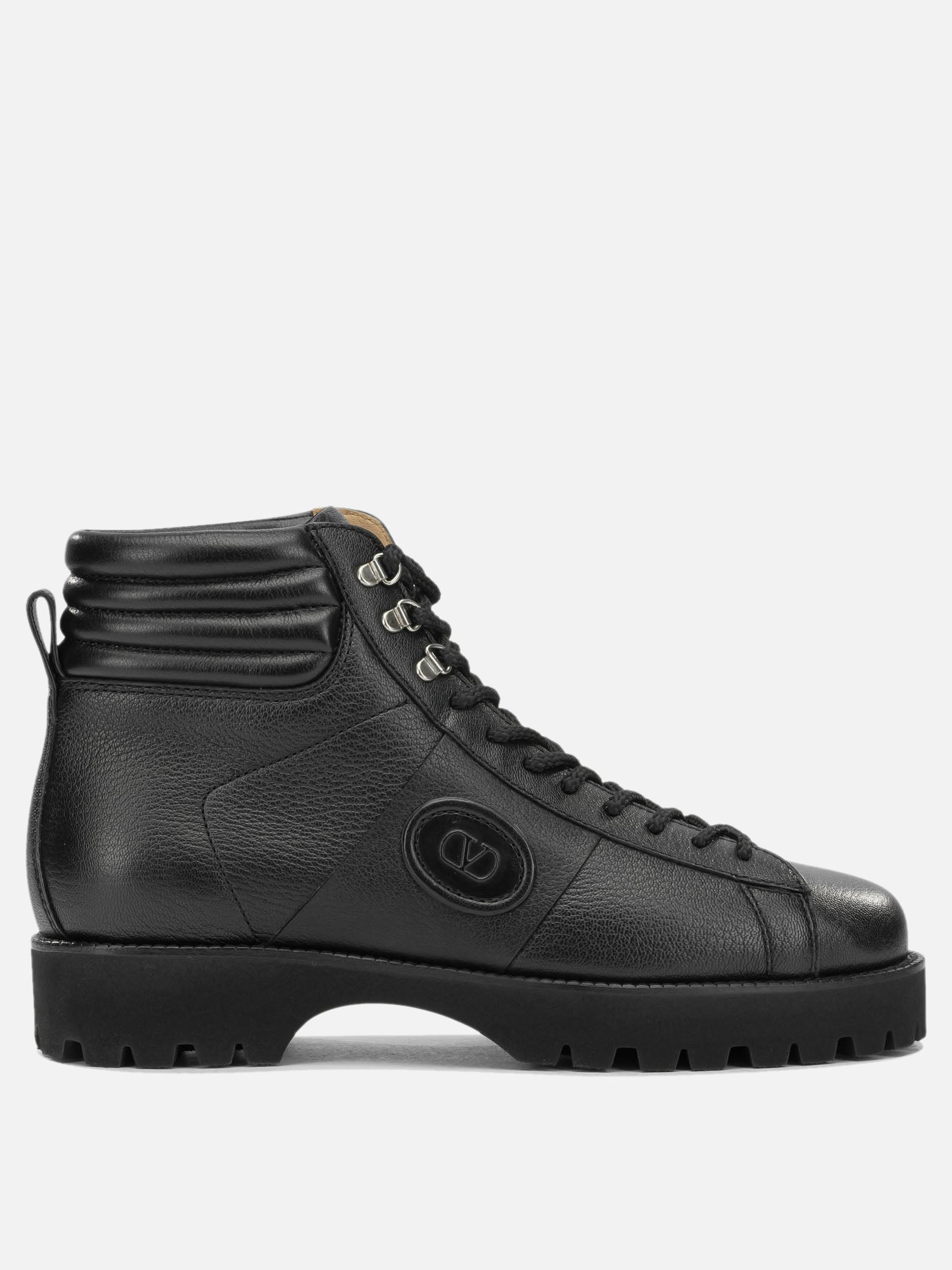 Combat boots 100% leather - 100% rubber  Black - Valentino Garavani Men | PDP | VIETTI Online Store | Zoom-Modal
