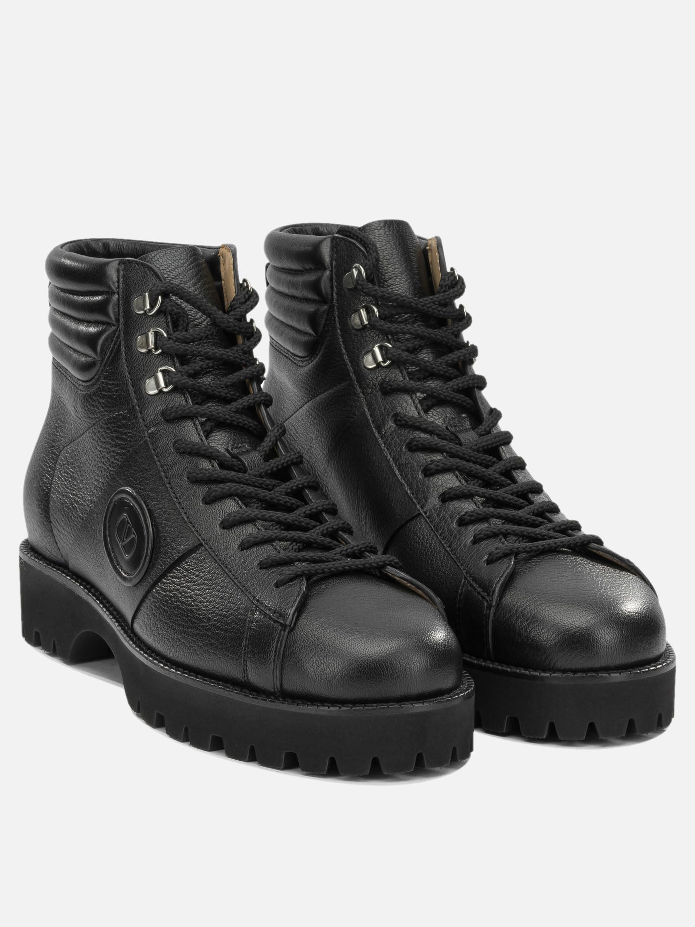 Combat boots 100% leather - 100% rubber  Black - Valentino Garavani Men | PDP | VIETTI Online Store | thumbnail_2