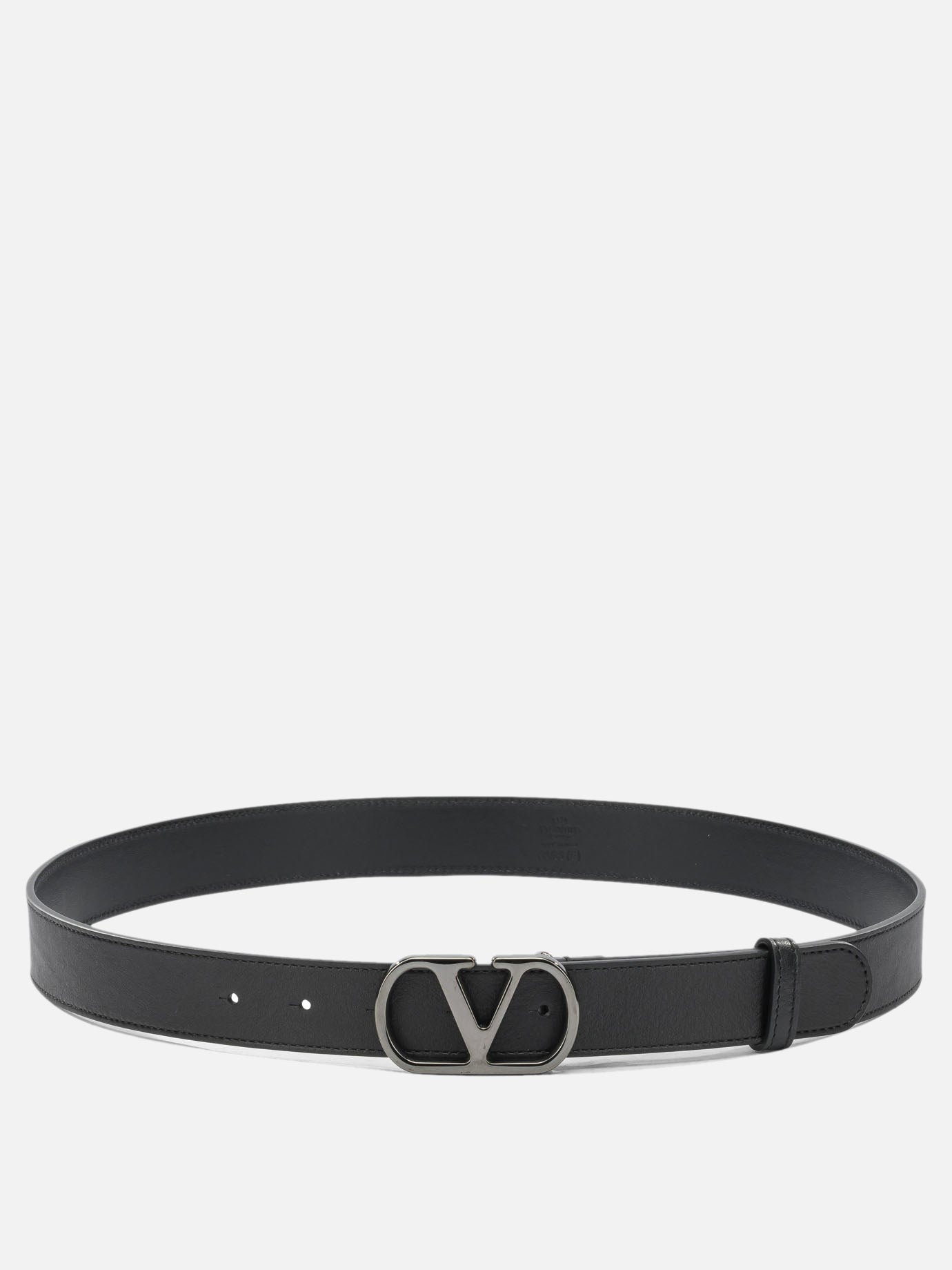 Leather belts 100% lamb leather  Black - Valentino Garavani Men | PDP | VIETTI Online Store | Zoom-Modal
