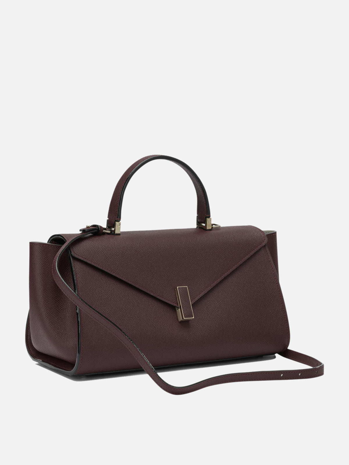 Valextra "Iside Editor" Medium Handbag Bordeaux