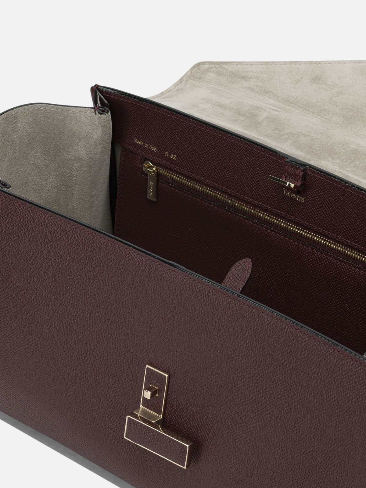 Valextra "Iside Editor" Medium Handbag Bordeaux