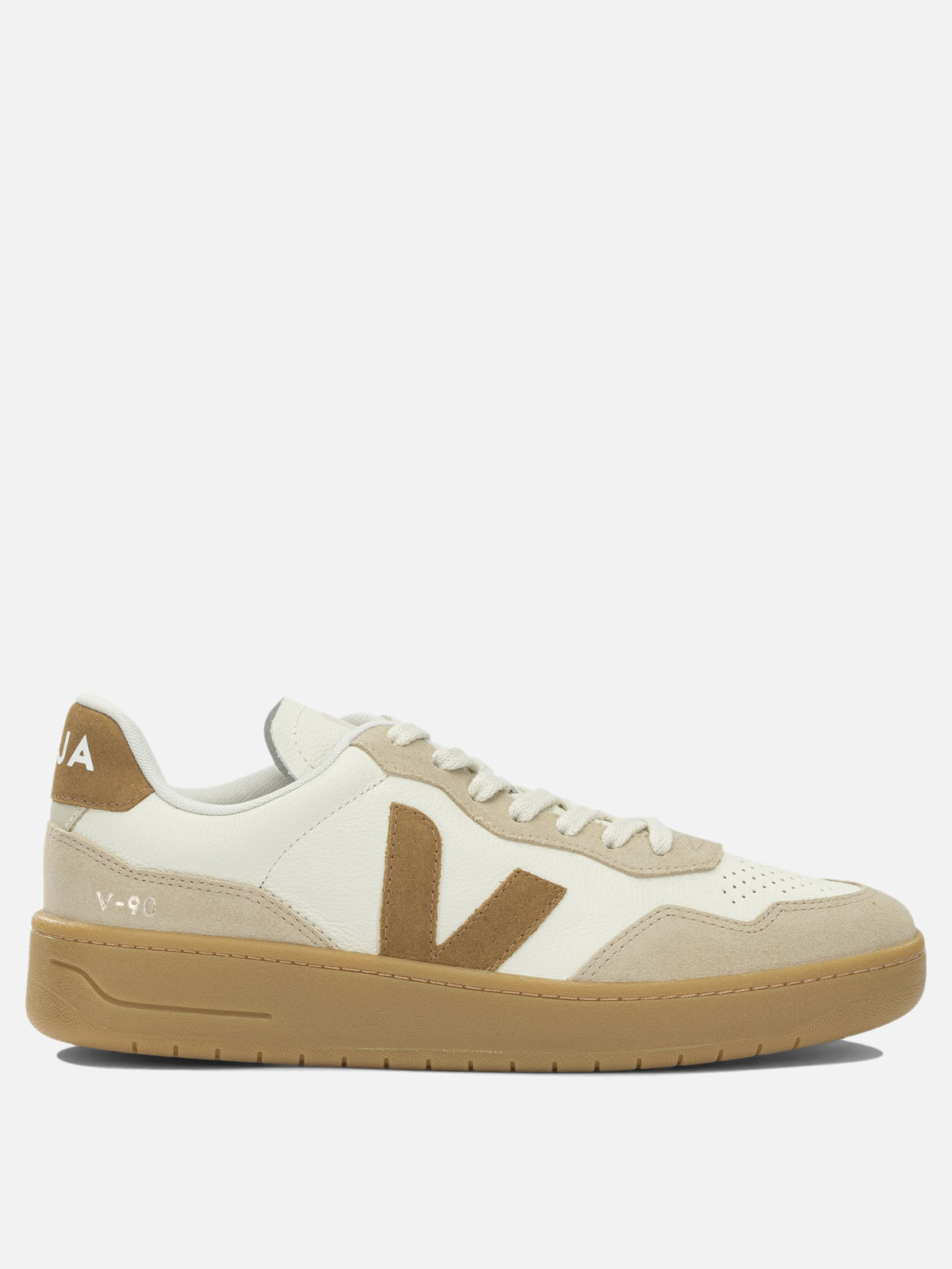 Veja "V-90" Low-Top Sneakers Beige - VIETTI