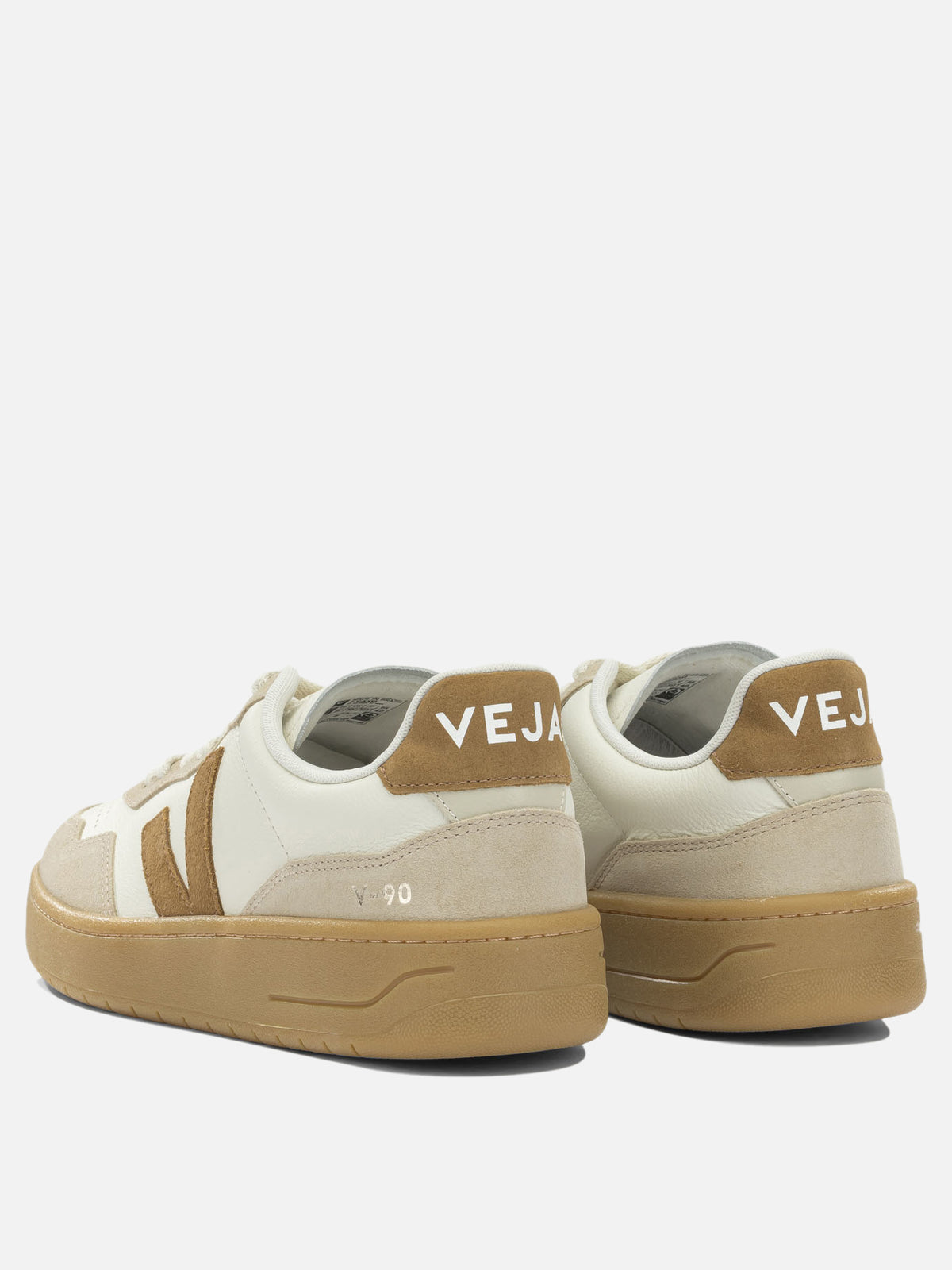Veja "V-90" Low-Top Sneakers Beige - VIETTI