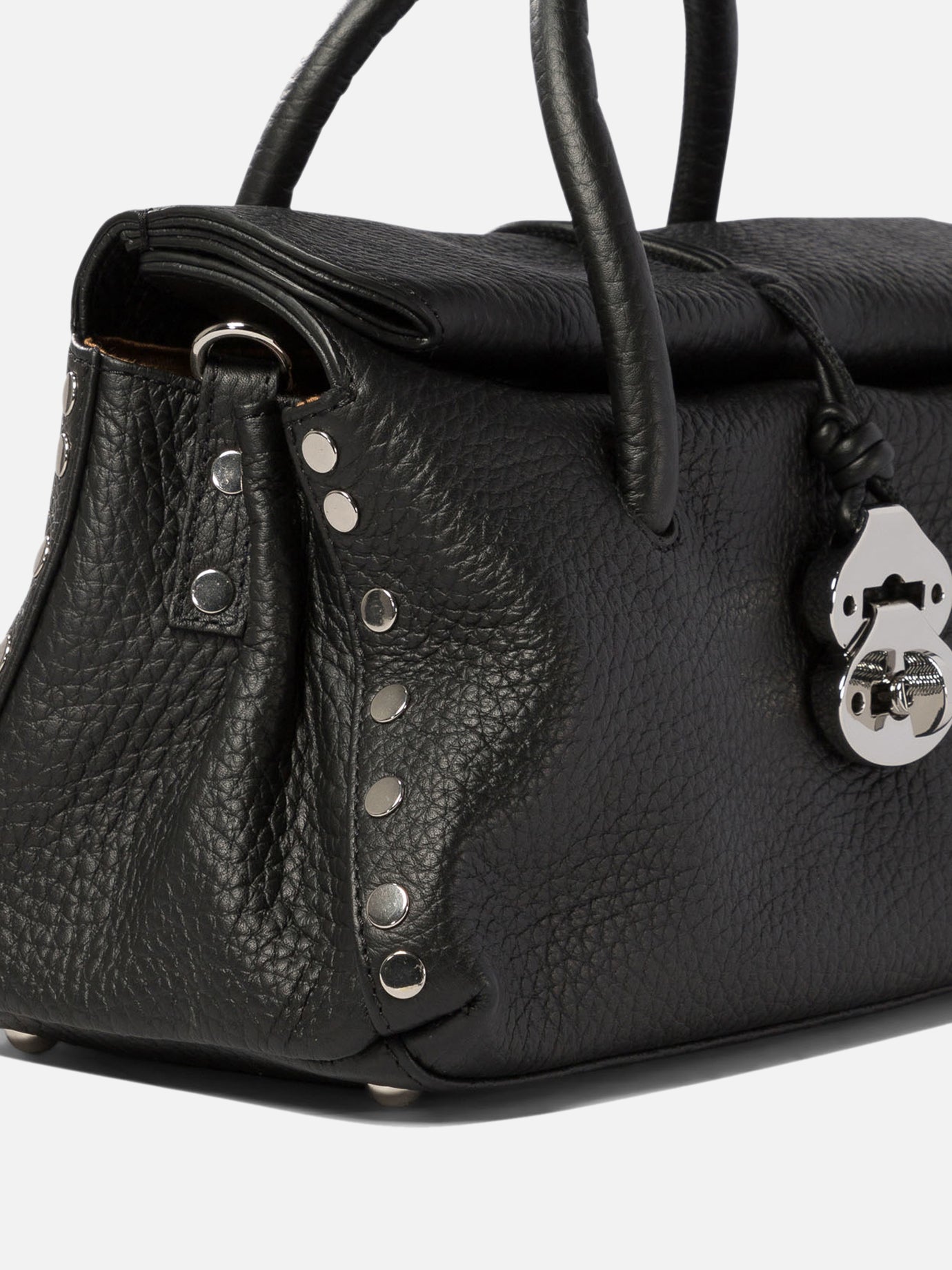 Medium bags 100% bovine leather - Lining: 100% cotton  Black - Zanellato Women | PDP | VIETTI Online Store | thumbnail_4