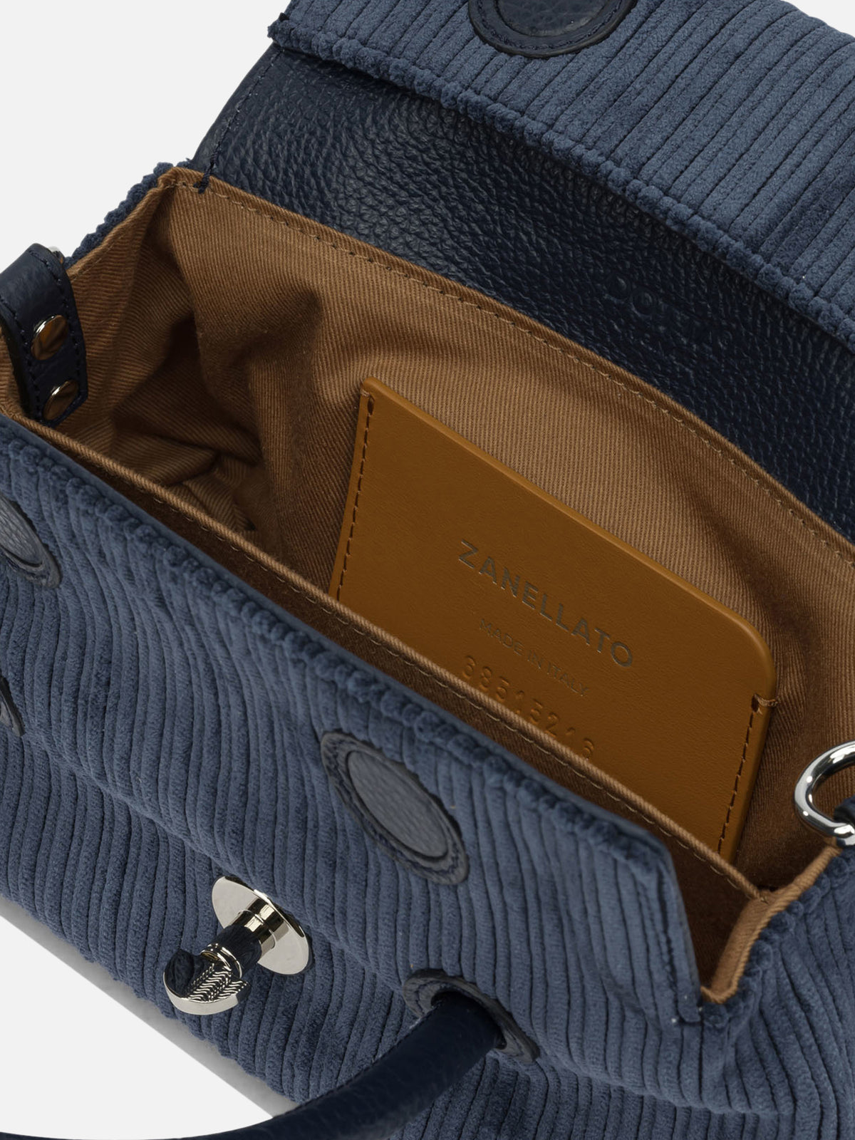 Zanellato "Dotta® Millerighe" Small Handbag Blue - VIETTI