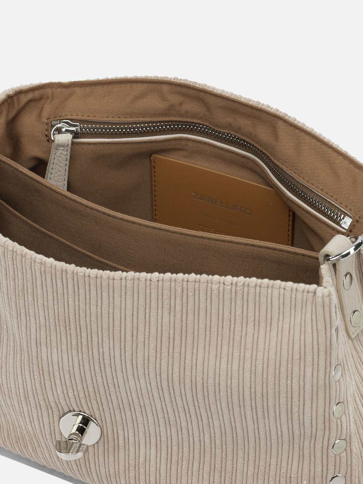 Zanellato "Postina® Millerighe" Small Handbag Beige - VIETTI