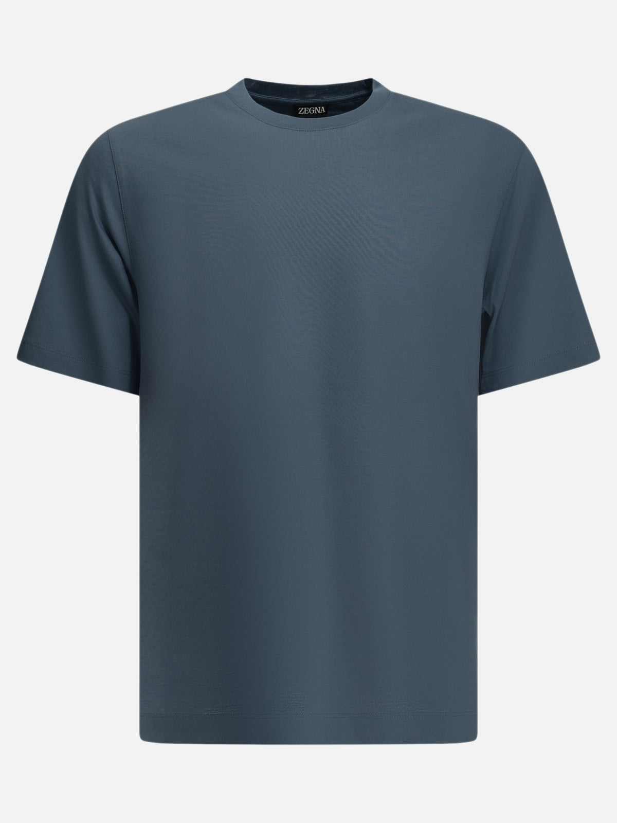Zegna Pure cotton crew-neck T-shirt Blue

