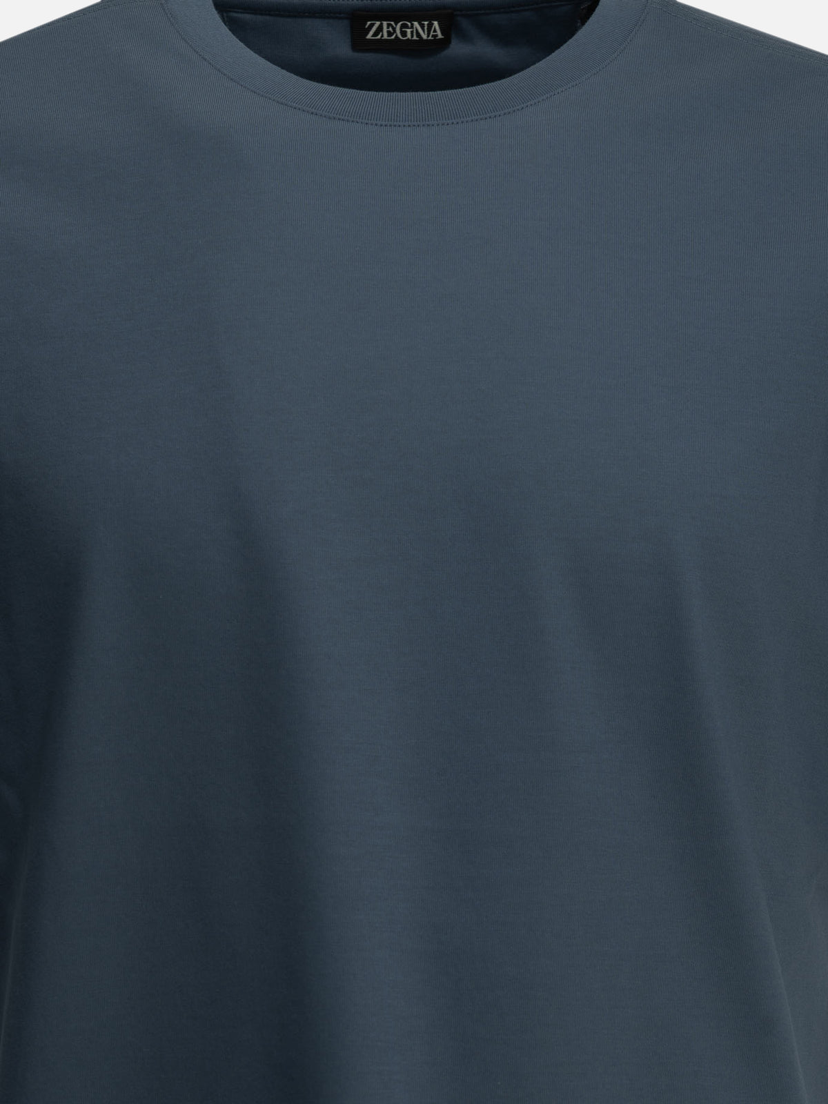 Zegna Pure cotton crew-neck T-shirt Blue

