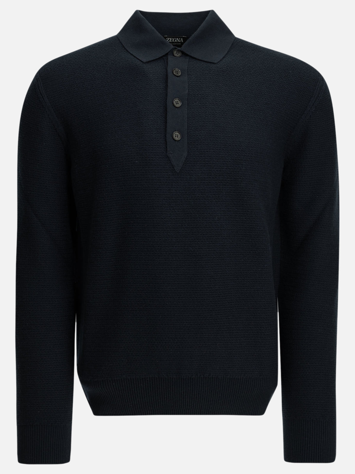 Zegna Cashmere polo sweater Blue

