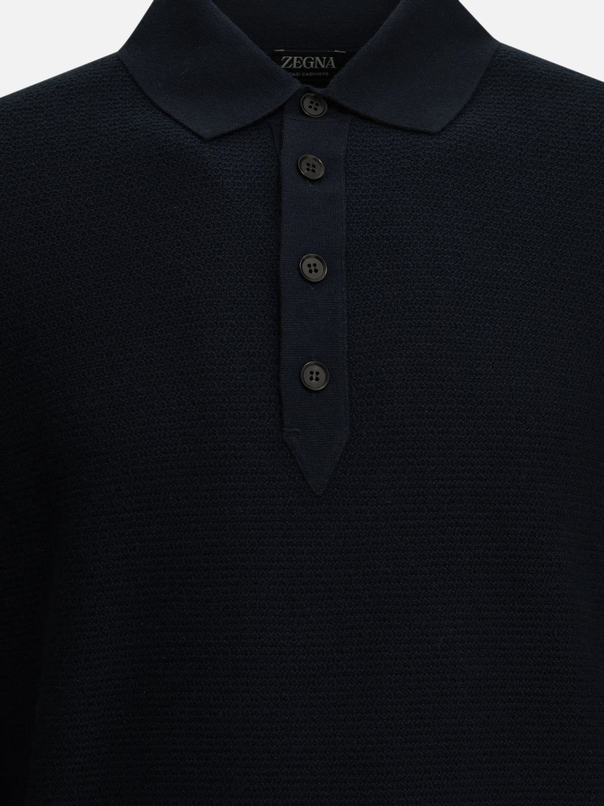 Zegna Cashmere polo sweater Blue - VIETTI