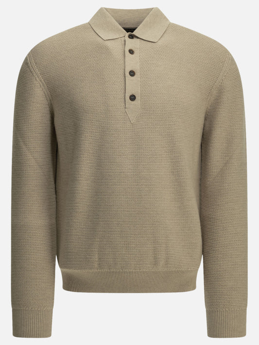 Zegna Cashmere polo sweater Beige

