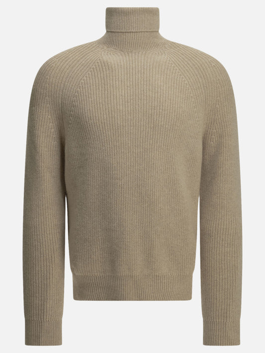 Zegna Cashmere turtleneck sweater Beige

