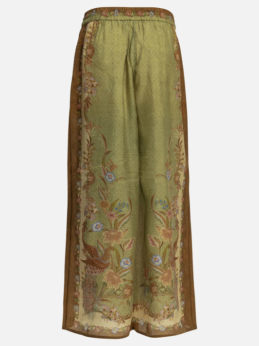 Leisure trousers Floral  Green - Zimmermann Women | PDP | VIETTI Online Store | 2

