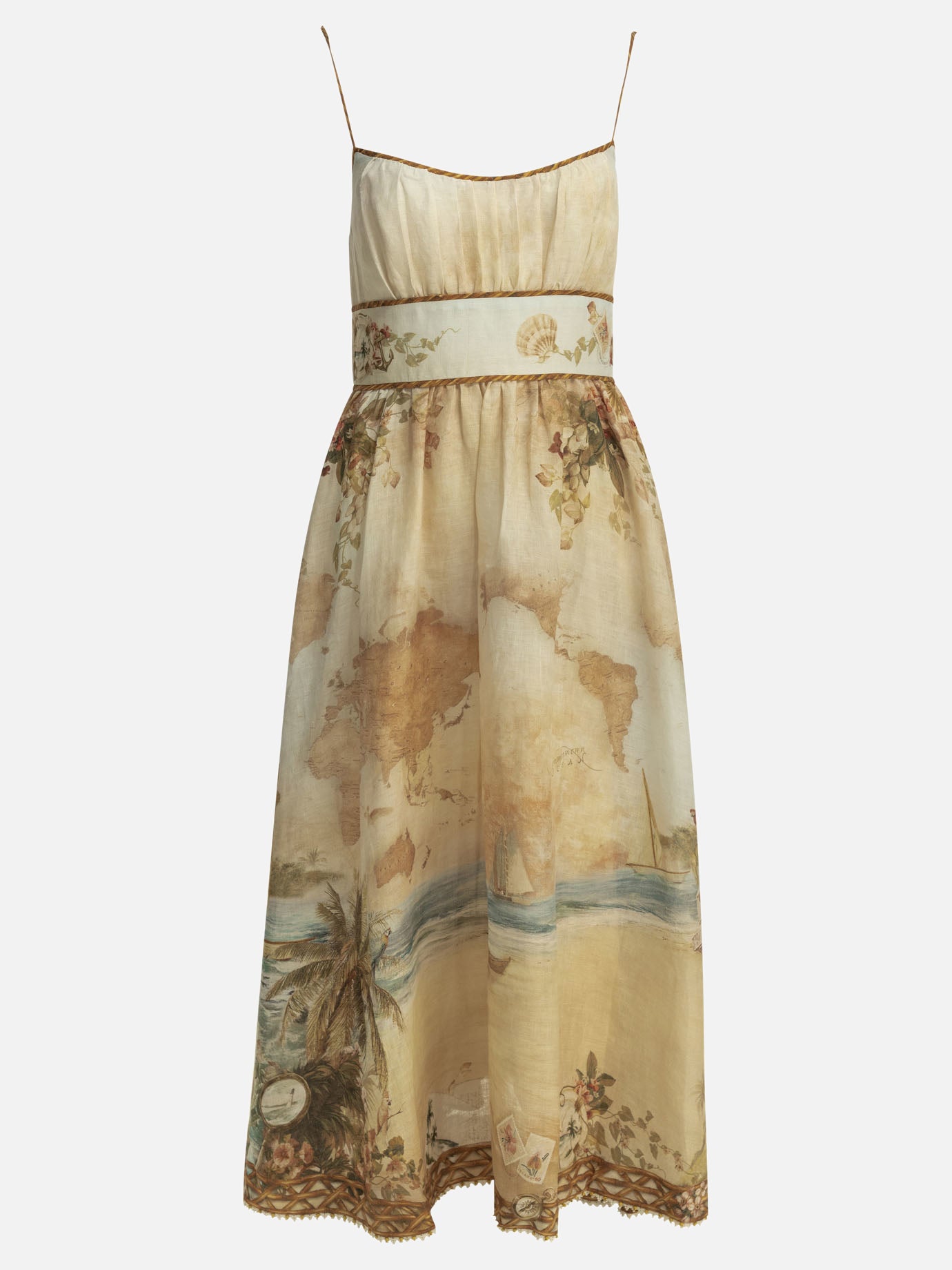 Midi dresses Graphics  Beige - Zimmermann Women | PDP | VIETTI Online Store | thumbnail