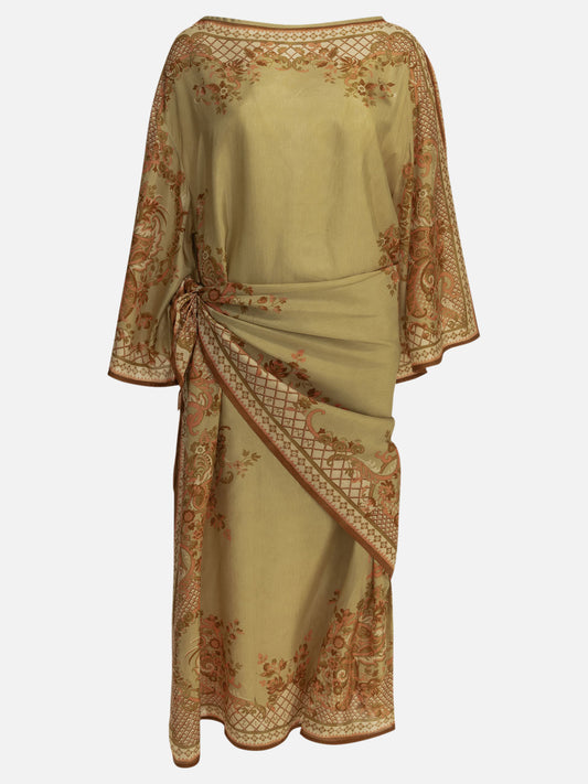 Midi dresses Floral  Beige - Zimmermann Women | PDP | VIETTI Online Store 
