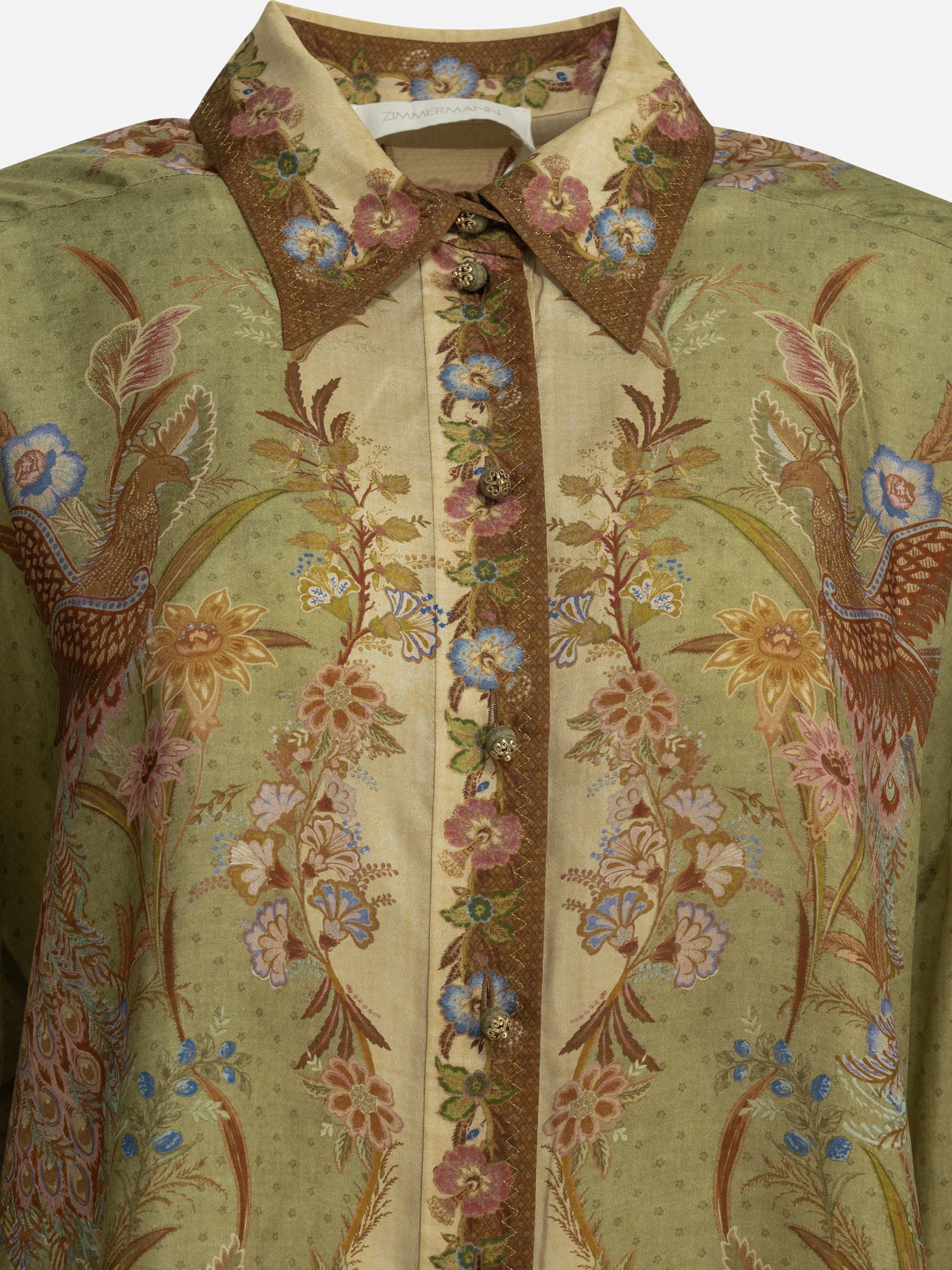 Casual shirts Floral  Green - Zimmermann Women | PDP | VIETTI Online Store | thumbnail_3