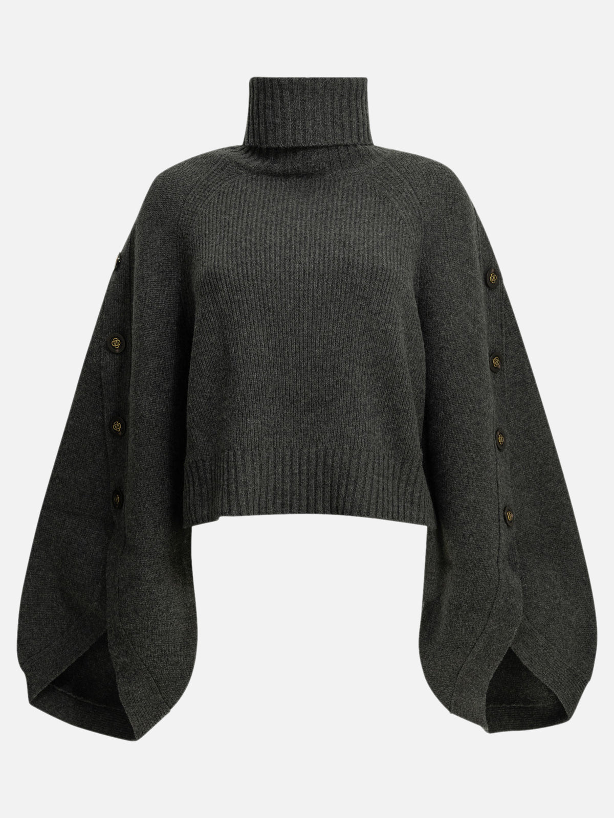 Zimmermann "Valiant" Turtleneck Sweater Grey


