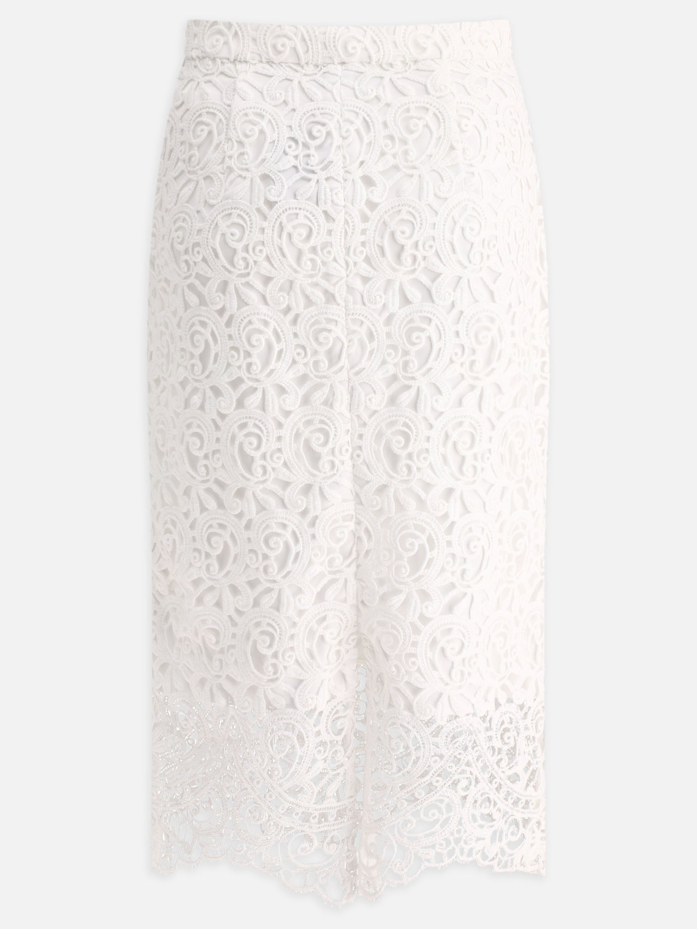 Macramé lace pencil skirt