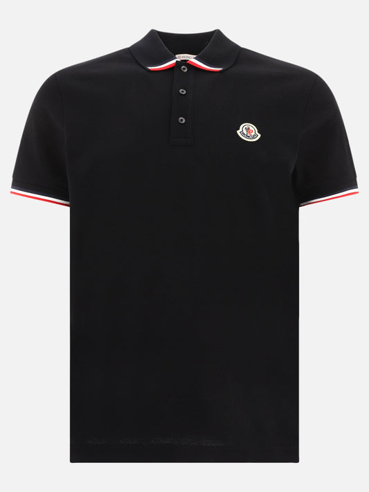 Piquet polo shirt with patch