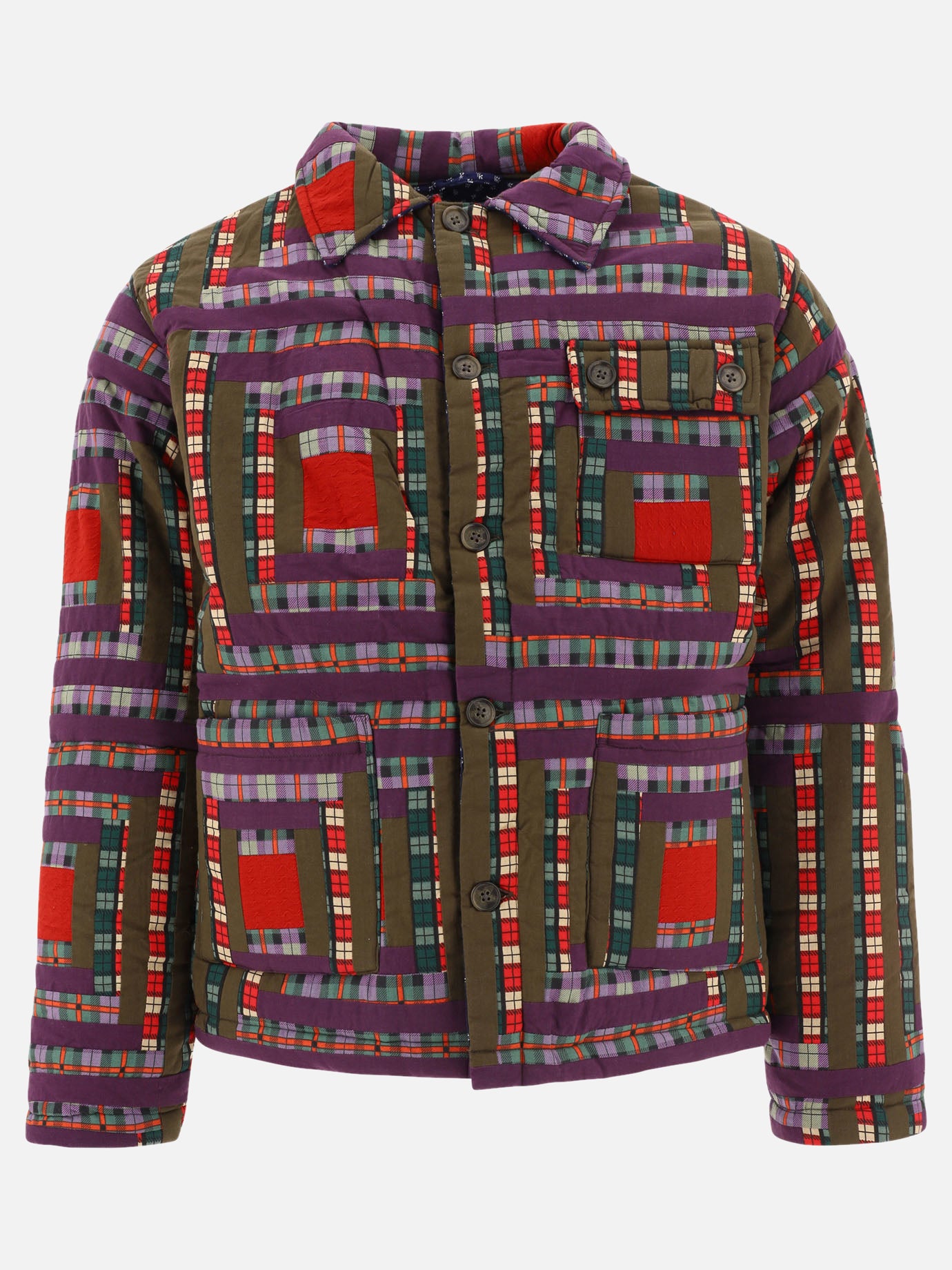 "Plaid Log Cabin" quilted jacket