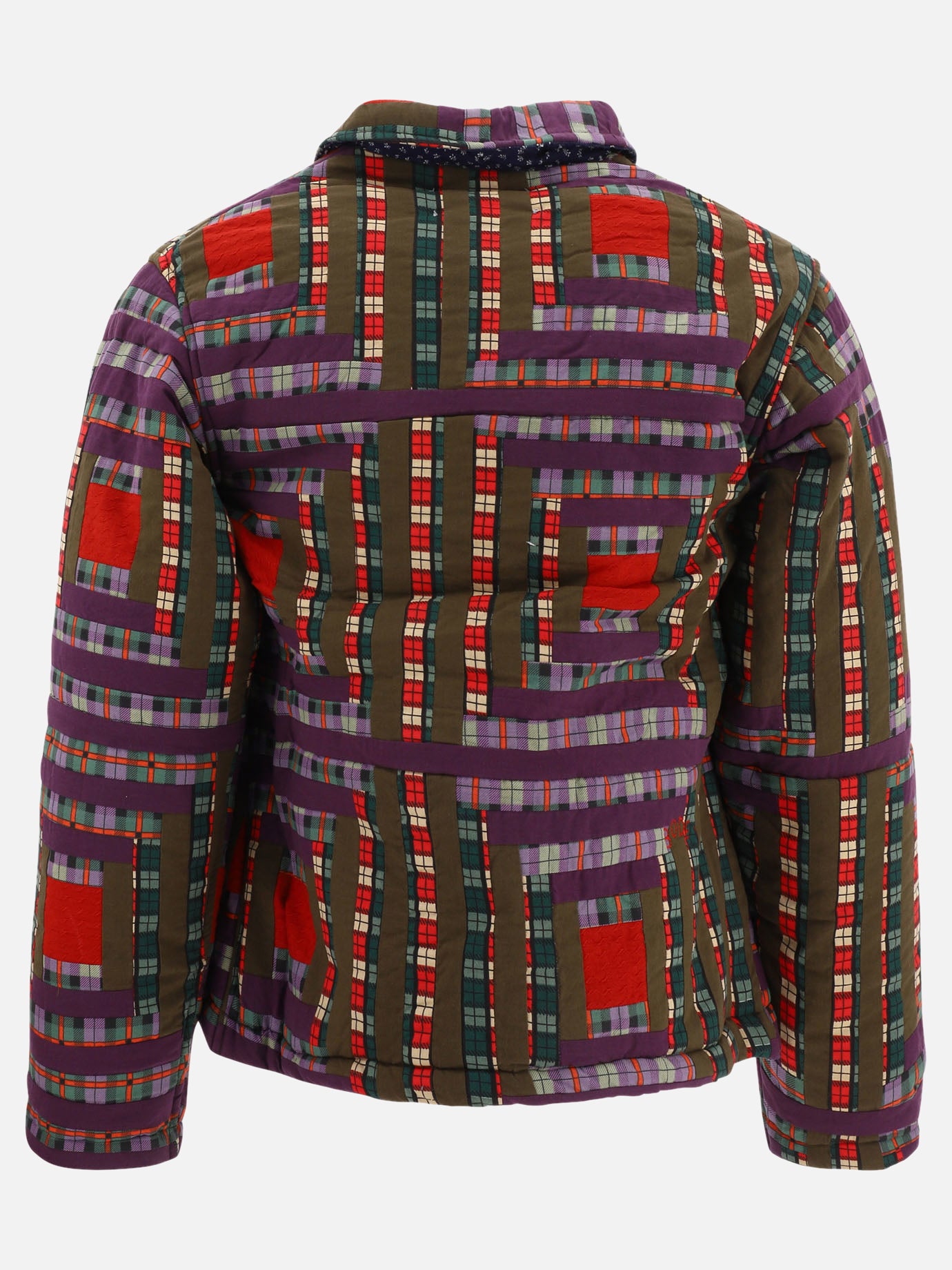 "Plaid Log Cabin" quilted jacket