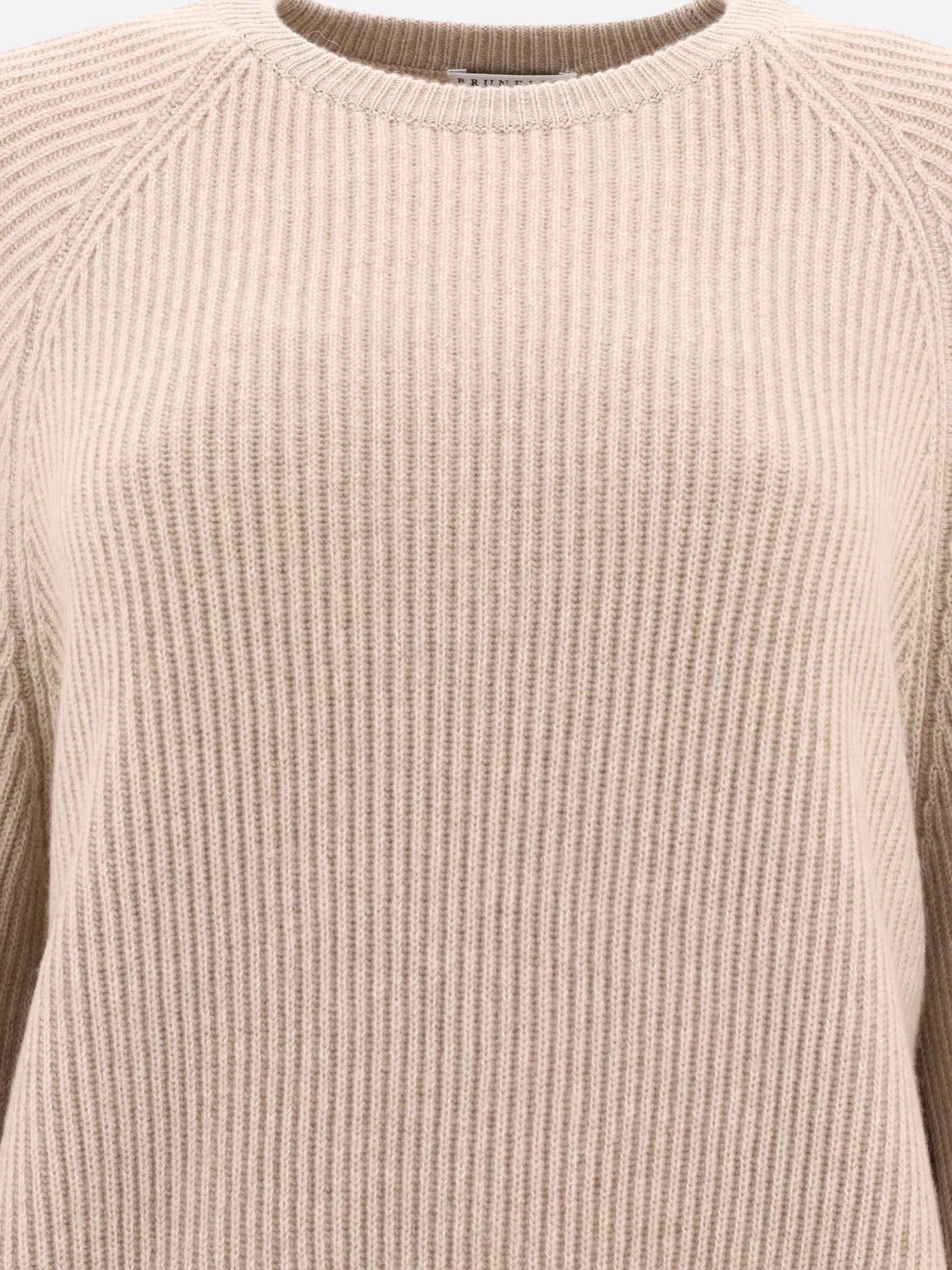 English rib sweater with dazzling net cuffs