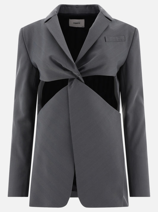 "Twisted Cut-Out" Tailored Jacket