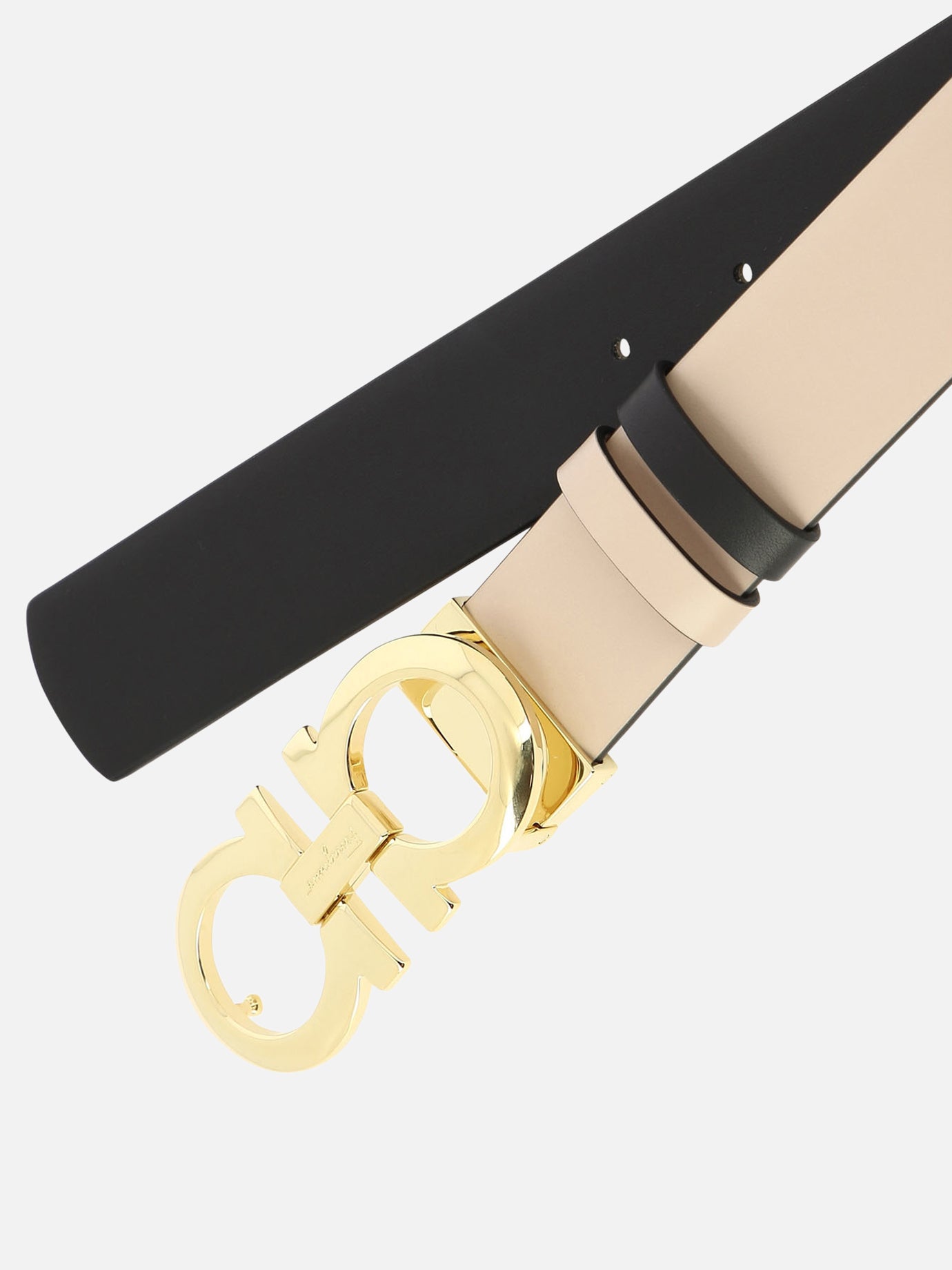 "Gancini" adjustable and reversible belt