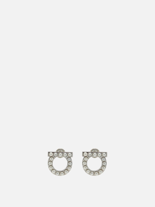 "Gancini" pearl earrings