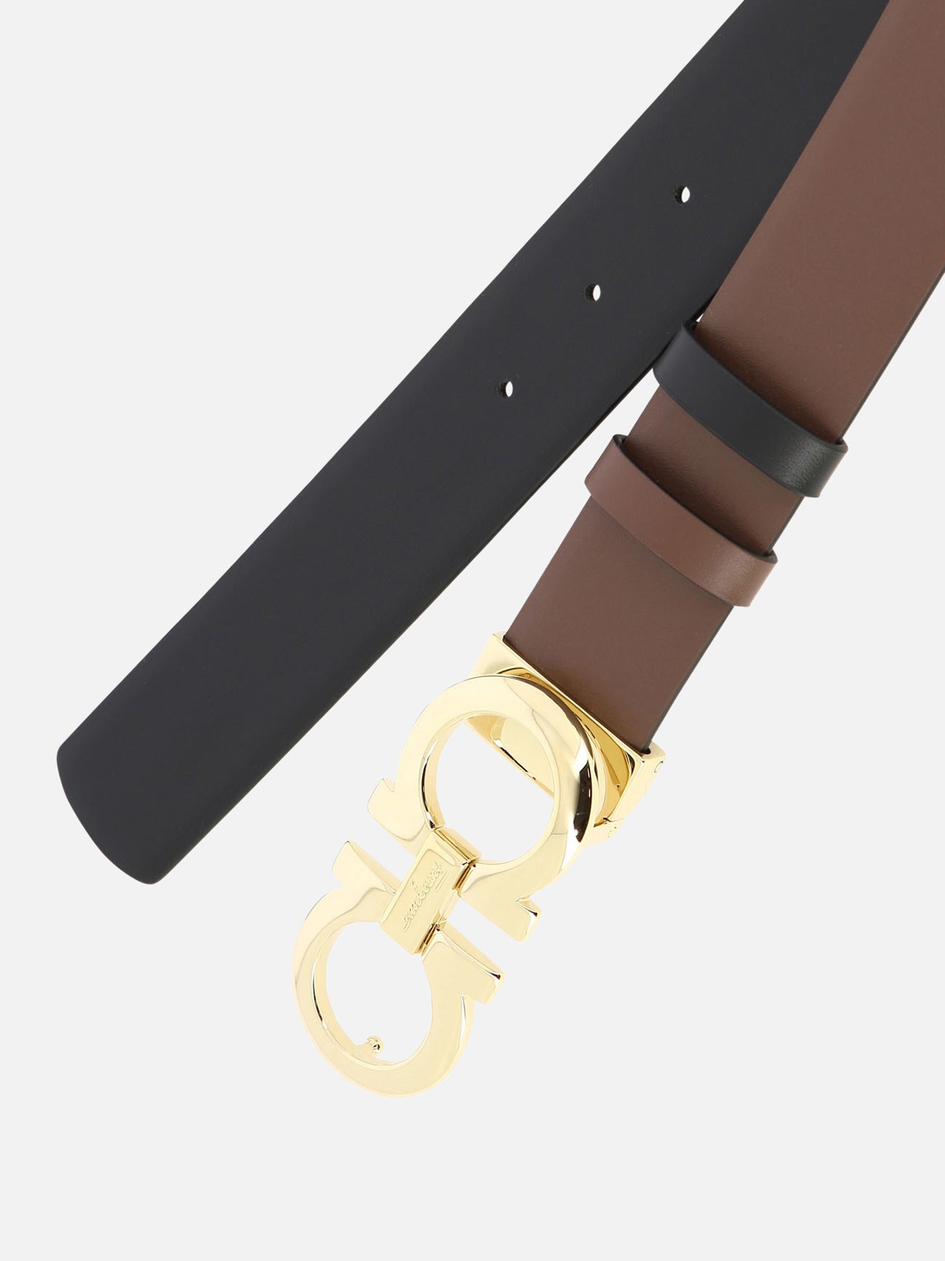 Reversible and adjustable "Gancini" belt