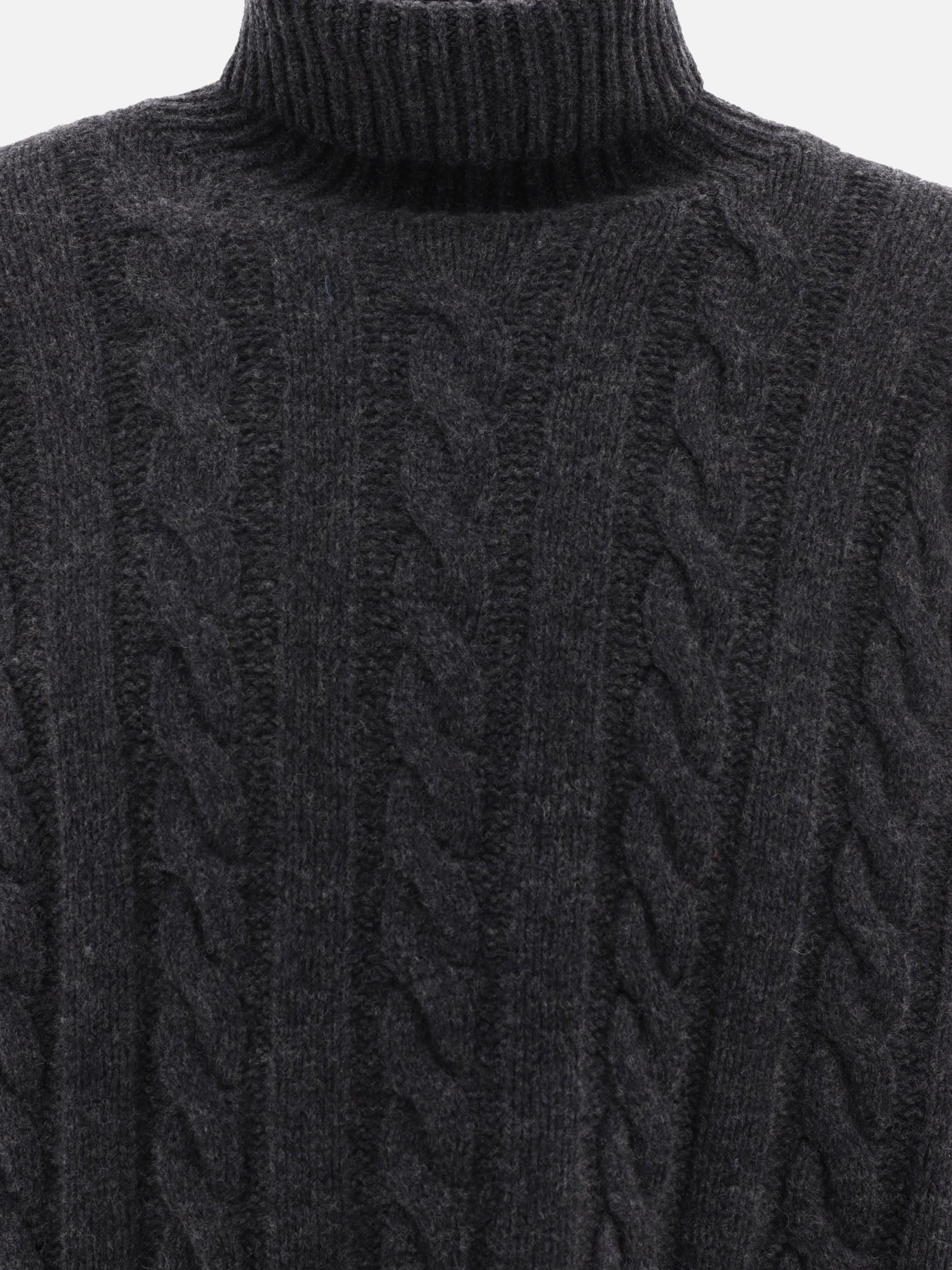 Maglione a trecce in lana e cashmere