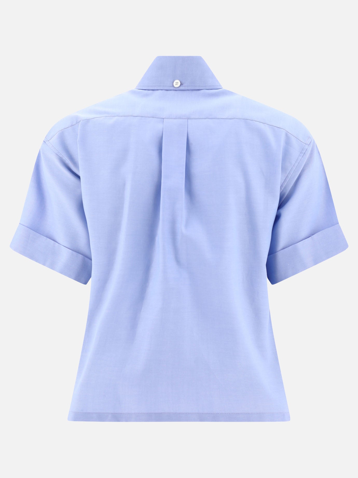 Short-sleeved Oxford cotton shirt