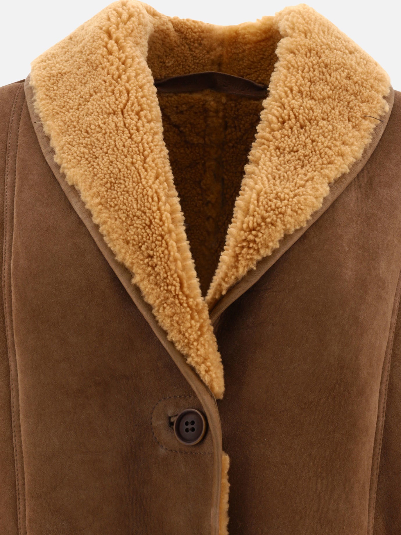 Jacket with shearling inserts