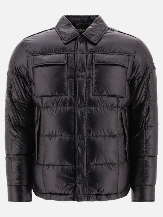 Down jacket with patch pockets
